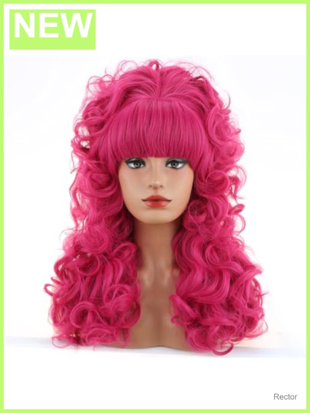 Long Curly Heat Resistant Synthetic Wig with Bangs for Cosplay Costume Party